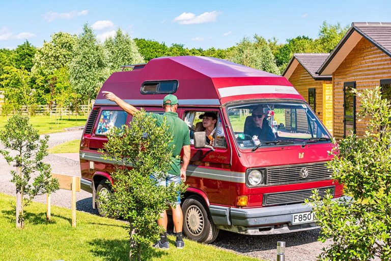 Campervan at Flaxton Meadows